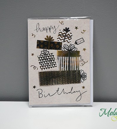 Birthday Card "Happy Birthday" with Envelope, 12 photo 394x433